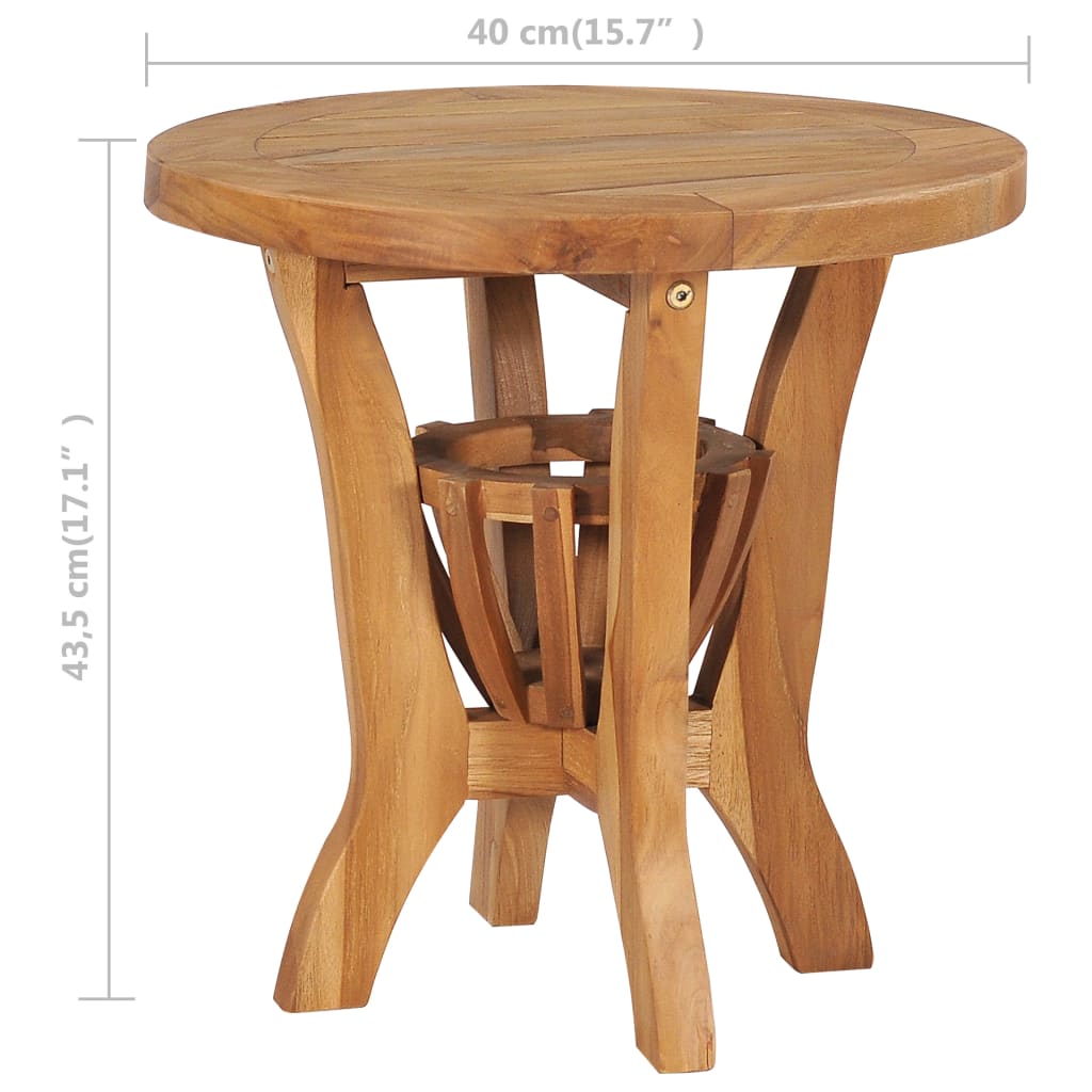 Set mobilier de bistro, 3 piese, lemn masiv de tec Lando - Lando