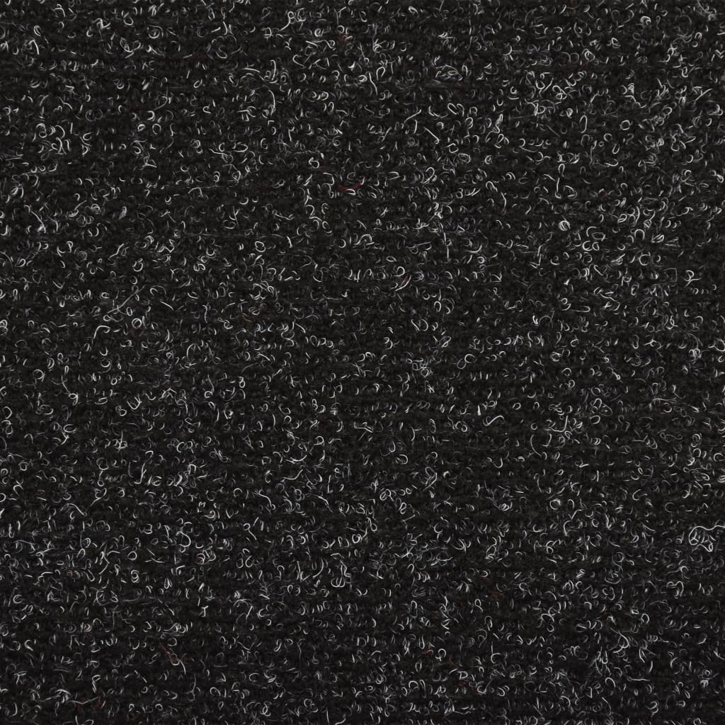 Covorașe de scări cusătură punch, 15 buc., negru, 65 x 25 cm Lando - Lando