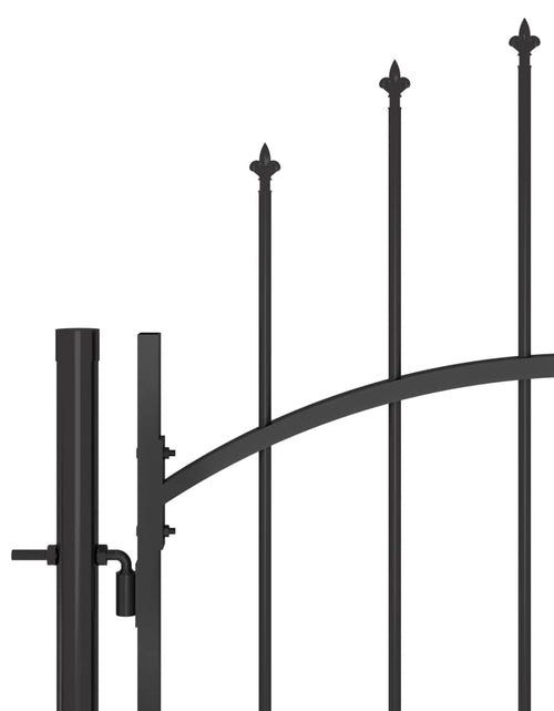 Загрузите изображение в средство просмотра галереи, Poartă de grădină, negru, 1 x 2,2 m, oțel Lando - Lando
