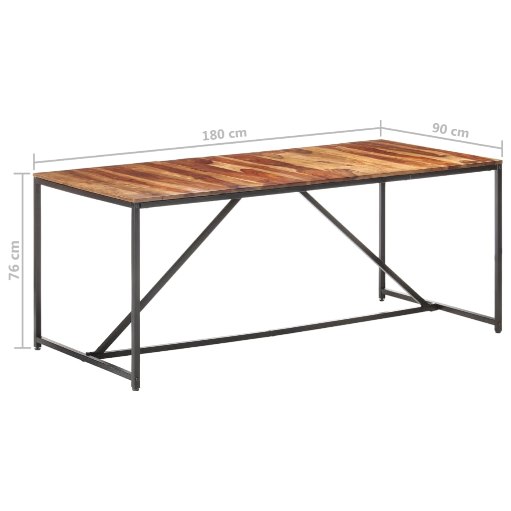 Masă de bucătărie, 180 x 90 x 76 cm, lemn masiv de sheesham - Lando