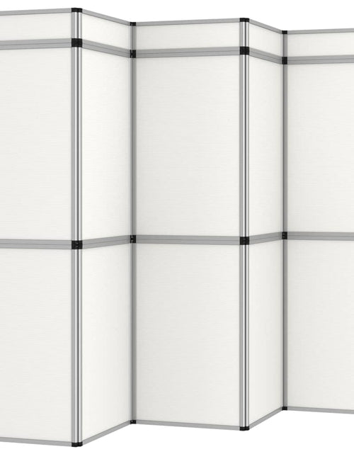 Încărcați imaginea în vizualizatorul Galerie, Perete de afișaj pliabil cu 15 panouri, alb, 302 x 200 cm Lando - Lando
