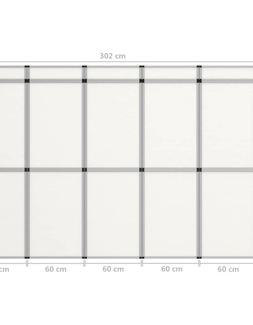 Încărcați imaginea în vizualizatorul Galerie, Perete de afișaj pliabil cu 15 panouri, alb, 302 x 200 cm Lando - Lando
