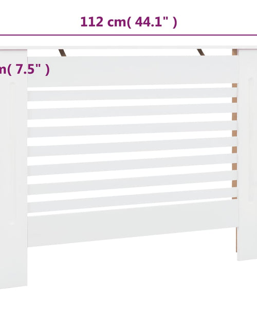 Încărcați imaginea în vizualizatorul Galerie, Măști de calorifer, 2 buc., alb, 112 x 19 x 81,5 cm, MDF Lando - Lando

