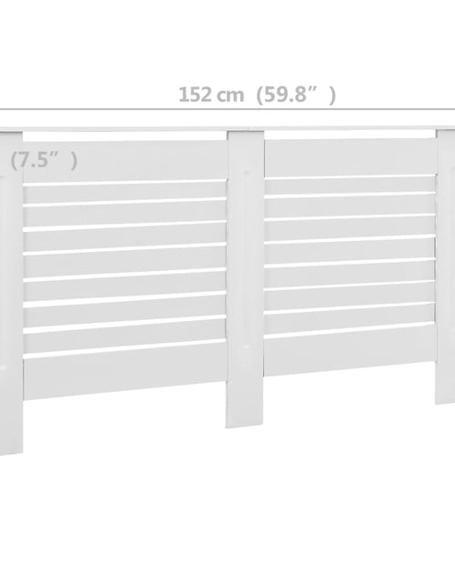 Încărcați imaginea în vizualizatorul Galerie, Măști de calorifer, 2 buc., alb, 152 x 19 x 81,5 cm, MDF Lando - Lando
