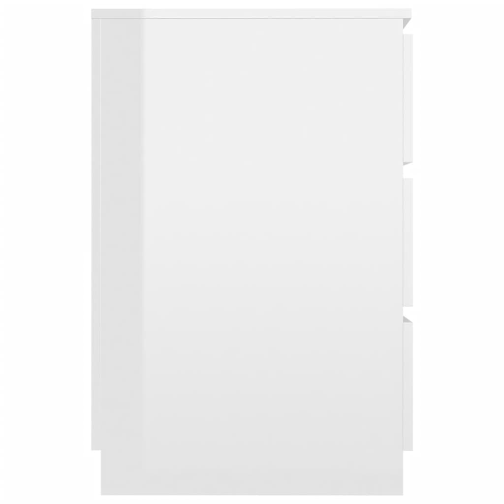 Birou de scris, alb extralucios, 140 x 50 x 77 cm, PAL - Lando