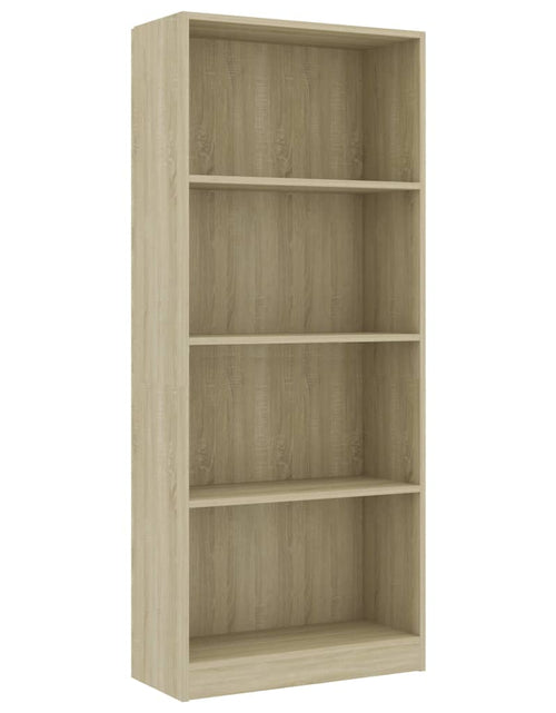 Загрузите изображение в средство просмотра галереи, Bibliotecă cu 4 rafturi, stejar sonoma, 60x24x142 cm, PAL Lando - Lando
