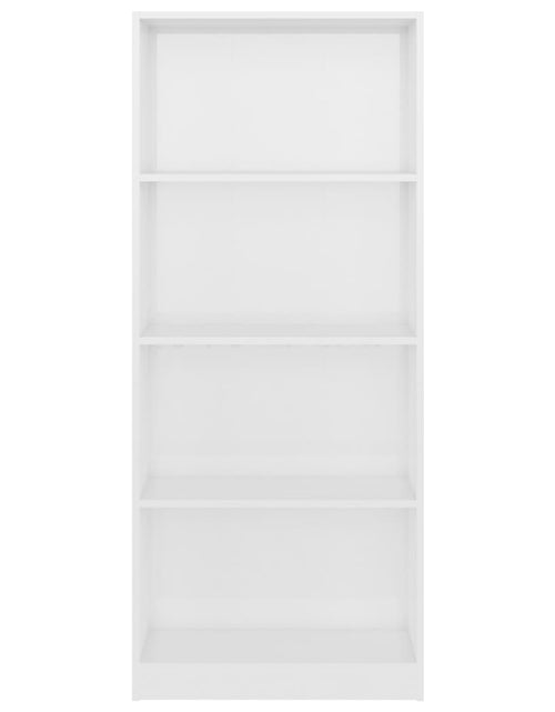 Încărcați imaginea în vizualizatorul Galerie, Bibliotecă cu 4 rafturi, alb extralucios, 60 x 24 x 142 cm, PAL Lando - Lando
