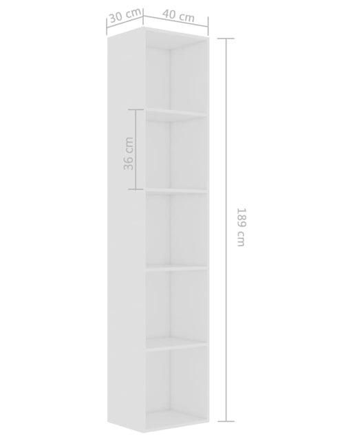 Încărcați imaginea în vizualizatorul Galerie, Bibliotecă, alb, 40x30x189 cm, PAL Lando - Lando

