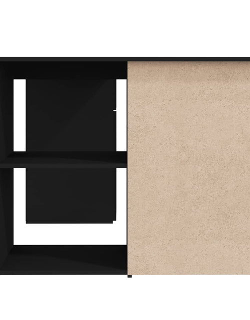Загрузите изображение в средство просмотра галереи, Birou de colț, negru, 145 x 100 x 76 cm, PAL - Lando

