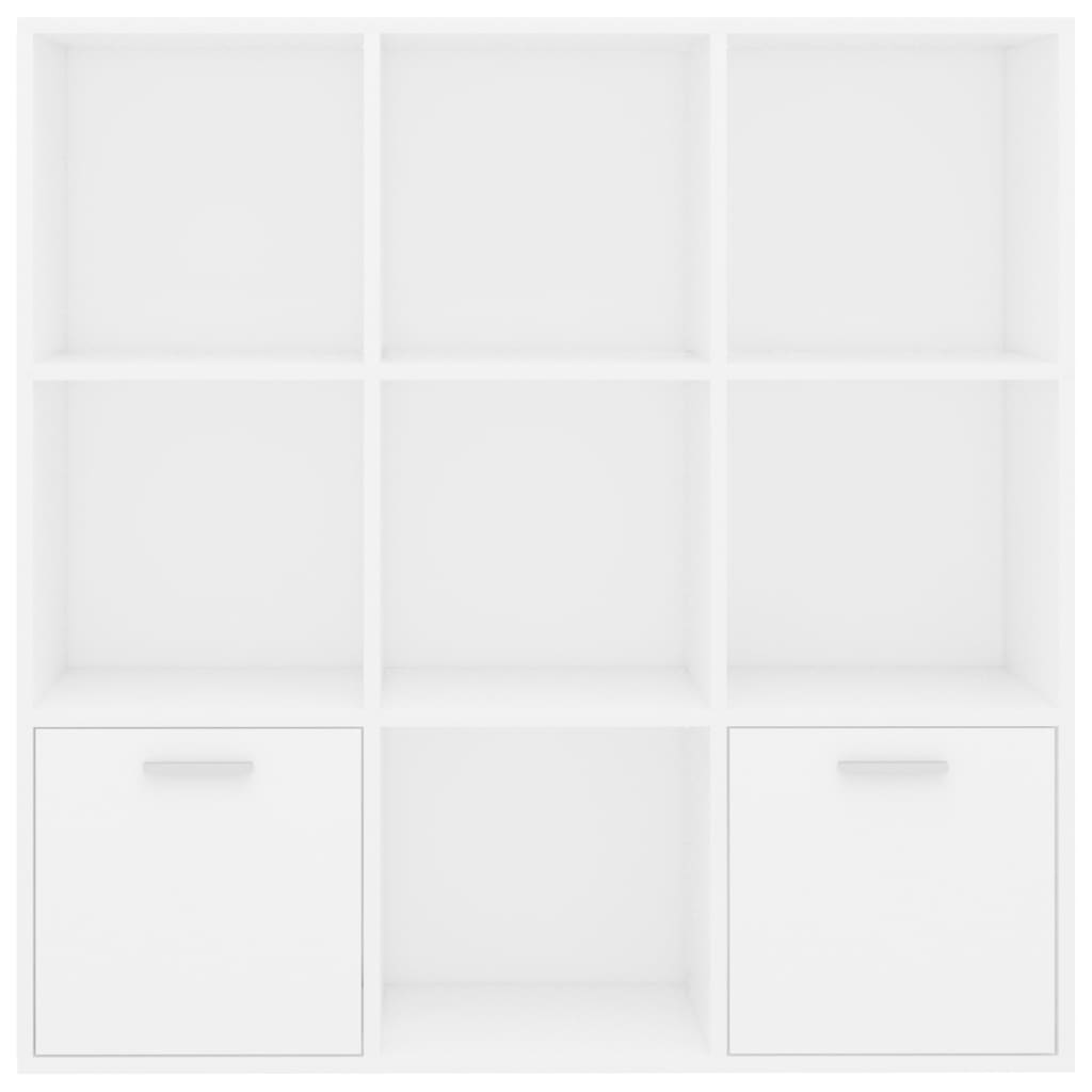 Bibliotecă, alb, 98 x 30 x 98 cm, PAL - Lando