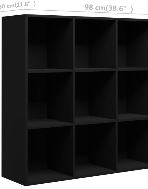 Încărcați imaginea în vizualizatorul Galerie, Bibliotecă, negru, 98 x 30 x 98 cm, PAL Lando - Lando
