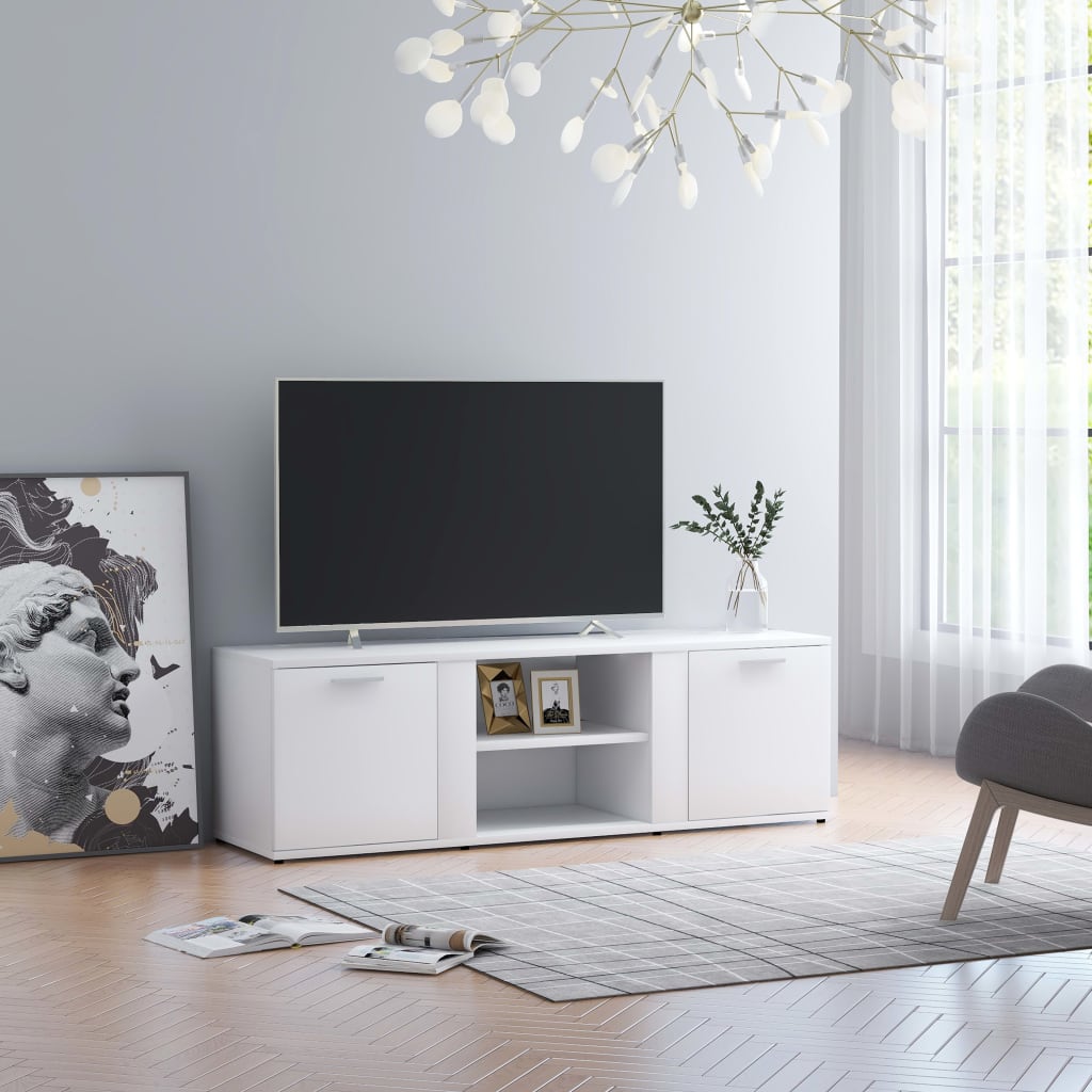 Comodă TV, alb, 120 x 34 x 37 cm, PAL Lando - Lando