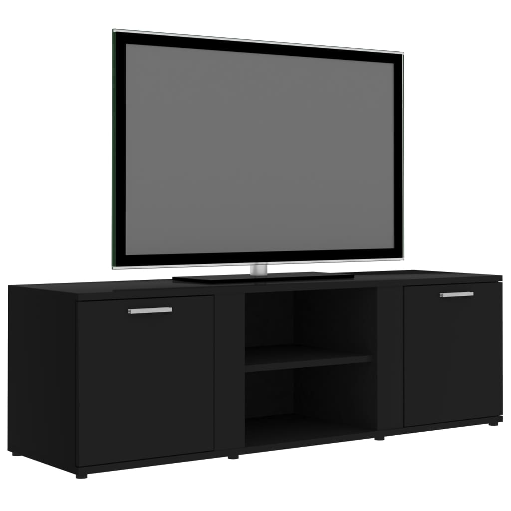 Comodă TV, negru, 120 x 34 x 37 cm, PAL - Lando