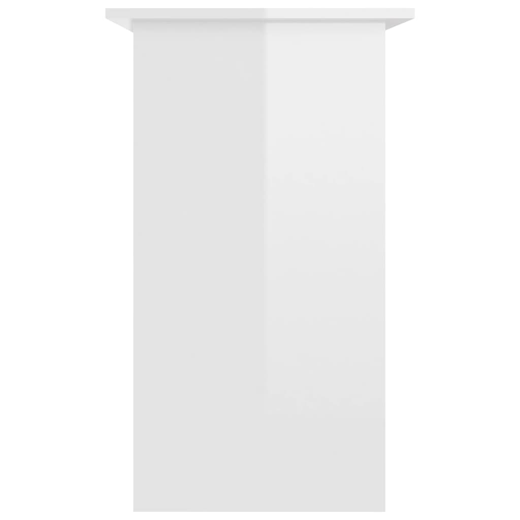 Birou, alb extralucios, 80 x 45 x 74 cm, PAL - Lando