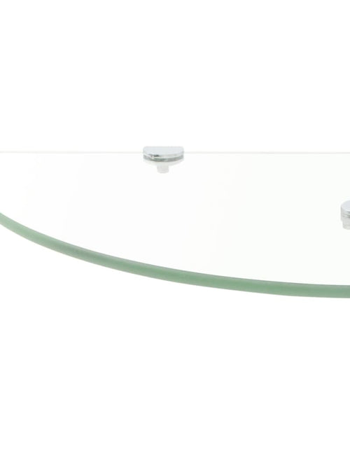 Încărcați imaginea în vizualizatorul Galerie, Rafturi de colț cu suporturi crom, 2 buc., 35x35 cm, sticlă - Lando
