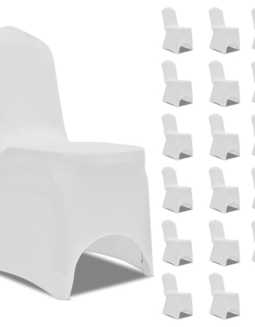 Încărcați imaginea în vizualizatorul Galerie, Huse de scaun elastice, 18 buc., alb - Lando
