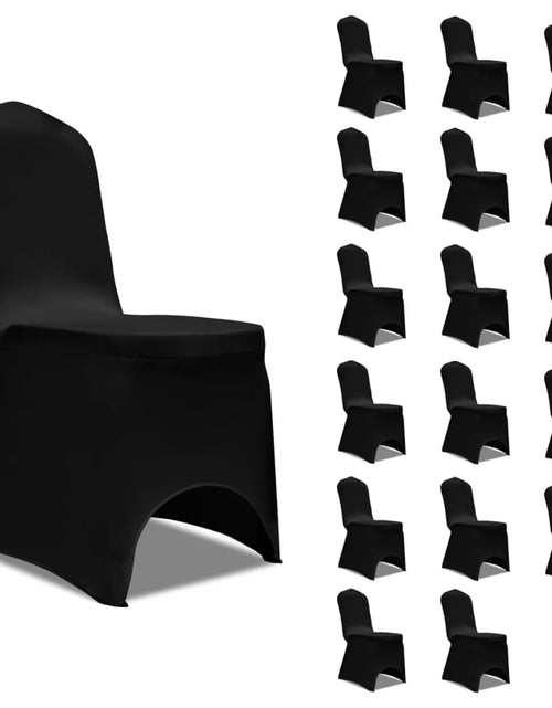 Încărcați imaginea în vizualizatorul Galerie, Huse de scaun elastice, 18 buc., negru - Lando
