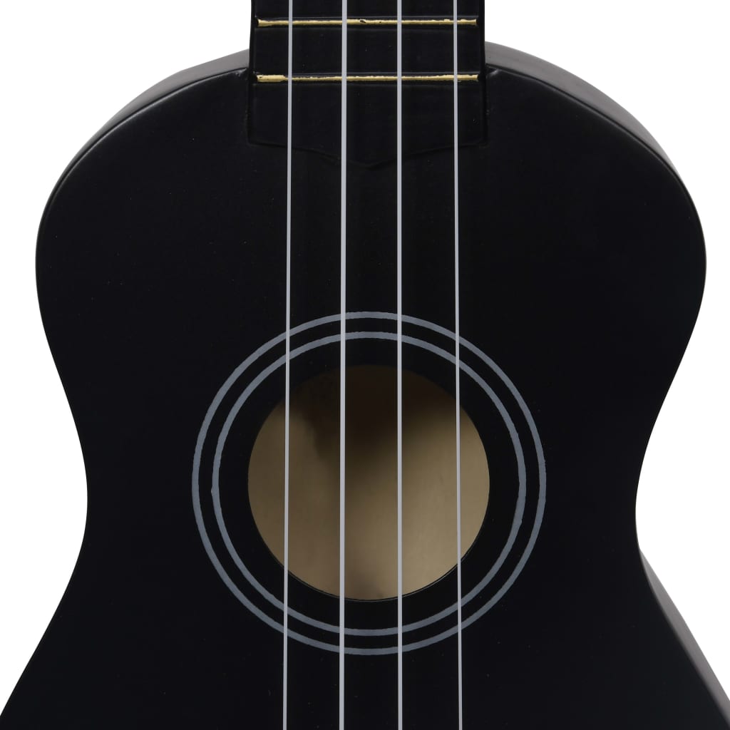 Set de ukulele soprano, pentru copii, cu husă, negru, 21" Lando - Lando