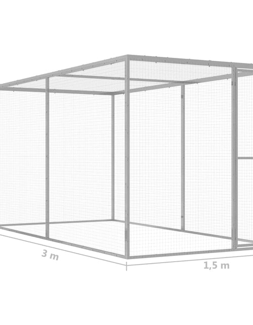 Încărcați imaginea în vizualizatorul Galerie, Cușcă pentru pisici, 3x1,5x1,5 m, oțel galvanizat - Lando
