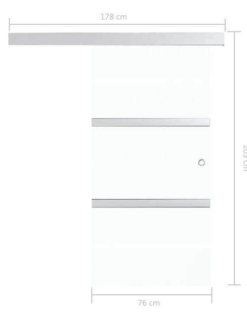 Загрузите изображение в средство просмотра галереи, Ușă glisantă cu opritoare soft, 76x205 cm, sticlă ESG/aluminiu - Lando
