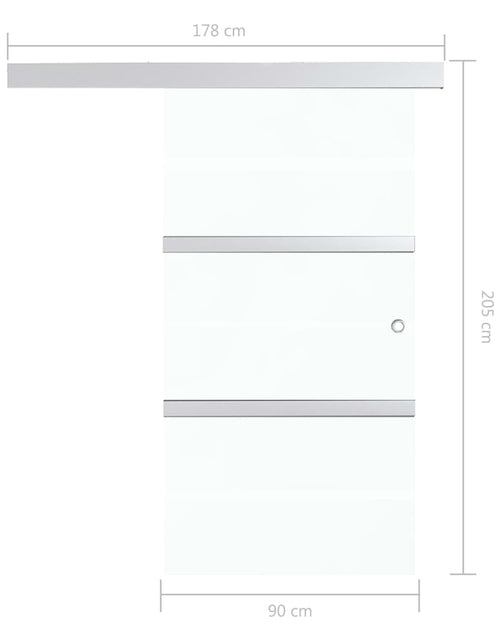 Încărcați imaginea în vizualizatorul Galerie, Ușă glisantă cu opritoare soft, 90x205 cm, sticlă ESG/aluminiu Lando - Lando
