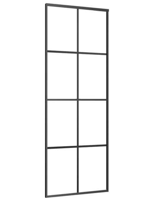 Încărcați imaginea în vizualizatorul Galerie, Ușă glisantă, negru, 76x205 cm, aluminiu și sticlă ESG - Lando

