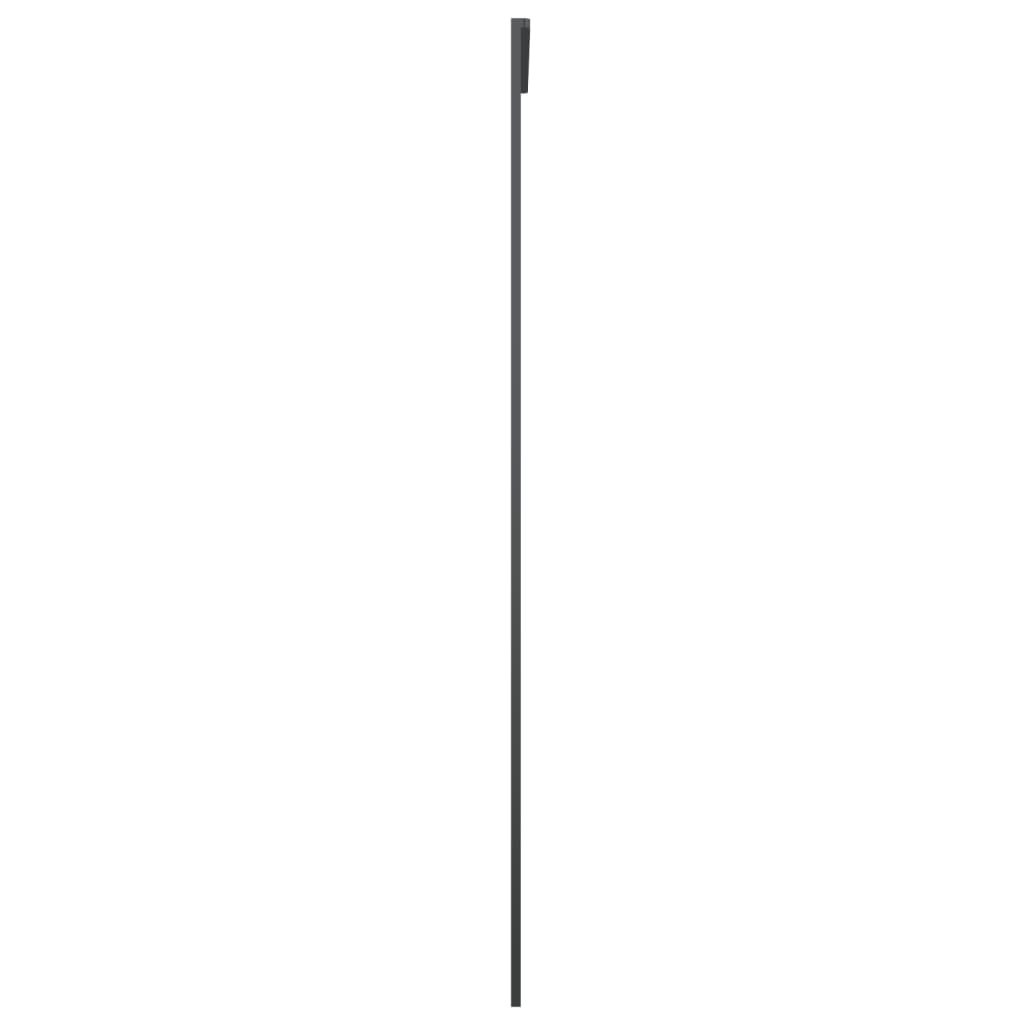 Ușă glisantă, negru, 76x205 cm, aluminiu și sticlă ESG - Lando