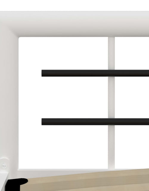 Загрузите изображение в средство просмотра галереи, Cadru de pat, alb și negru, 180 x 200 cm, metal - Lando

