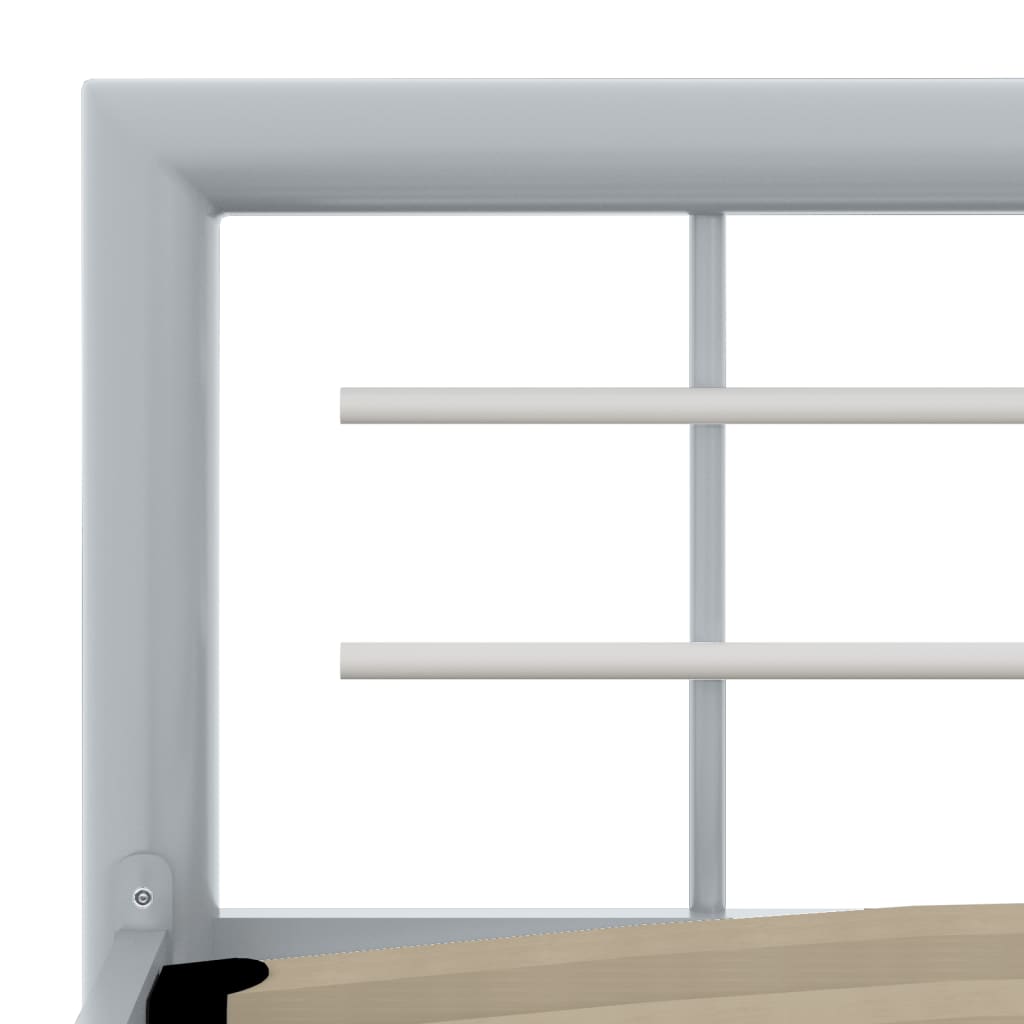 Cadru de pat, gri și alb, 90 x 200 cm, metal - Lando