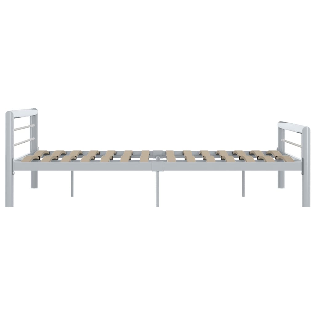 Cadru de pat, gri și alb, 180 x 200 cm, metal - Lando