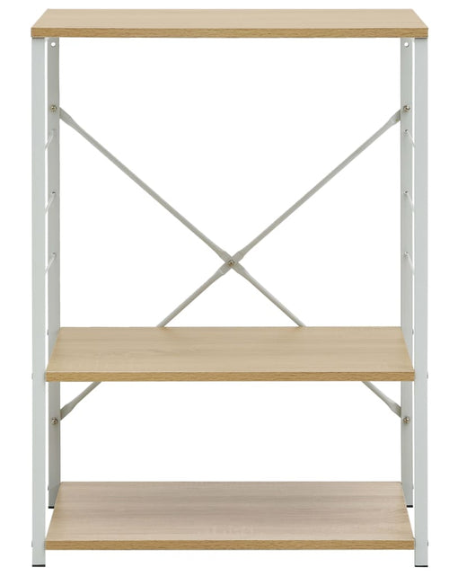 Încărcați imaginea în vizualizatorul Galerie, Dulap microunde, alb/stejar, 60x39,6x79,5 cm, lemn prelucrat - Lando
