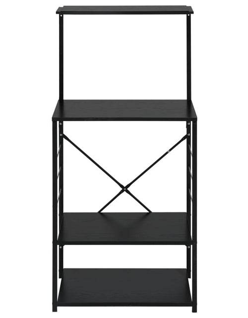 Încărcați imaginea în vizualizatorul Galerie, Dulap cuptor microunde, negru, 60x39,6x123 cm, lemn prelucrat - Lando
