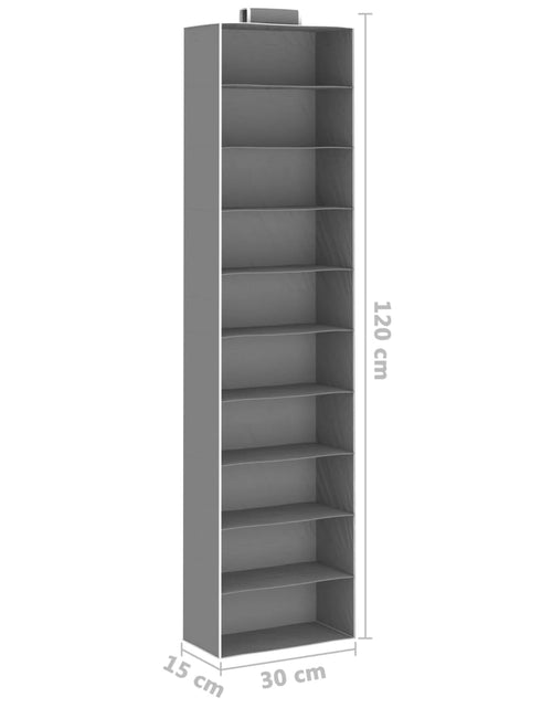 Încărcați imaginea în vizualizatorul Galerie, Organizatoare suspendate dulap, 2 buc., cu 10 rafturi, textil Lando - Lando
