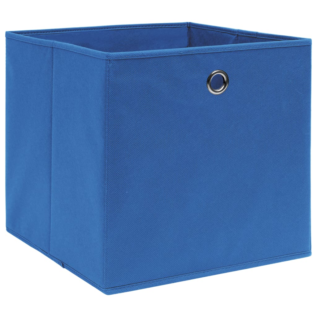 Cutii depozitare, 4 buc., albastru, 32x32x32 cm, textil Lando - Lando