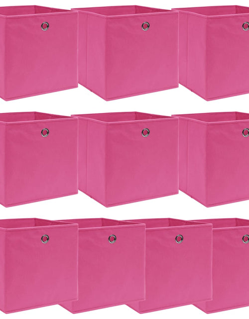 Încărcați imaginea în vizualizatorul Galerie, Cutii depozitare, 10 buc., roz, 32x32x32 cm, textil Lando - Lando
