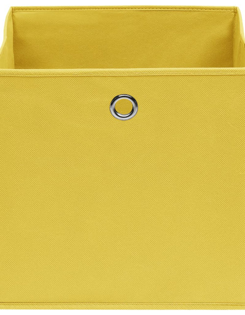Încărcați imaginea în vizualizatorul Galerie, Cutii depozitare, 10 buc., galben, 32x32x32 cm, textil Lando - Lando
