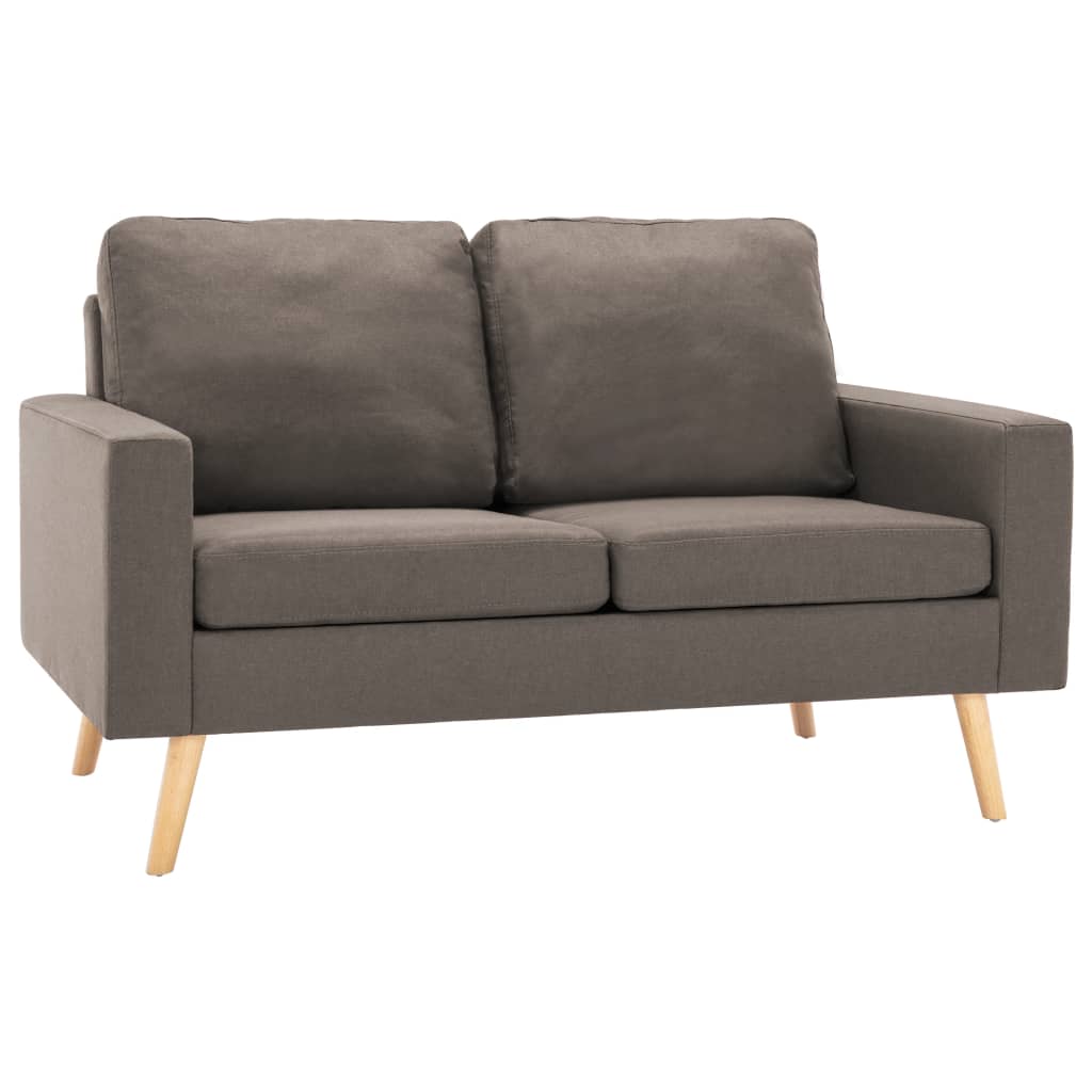 Canapea cu 2 locuri, gri taupe, material textil - Lando
