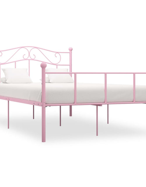 Încărcați imaginea în vizualizatorul Galerie, Cadru de pat, roz, 160 x 200 cm, metal - Lando
