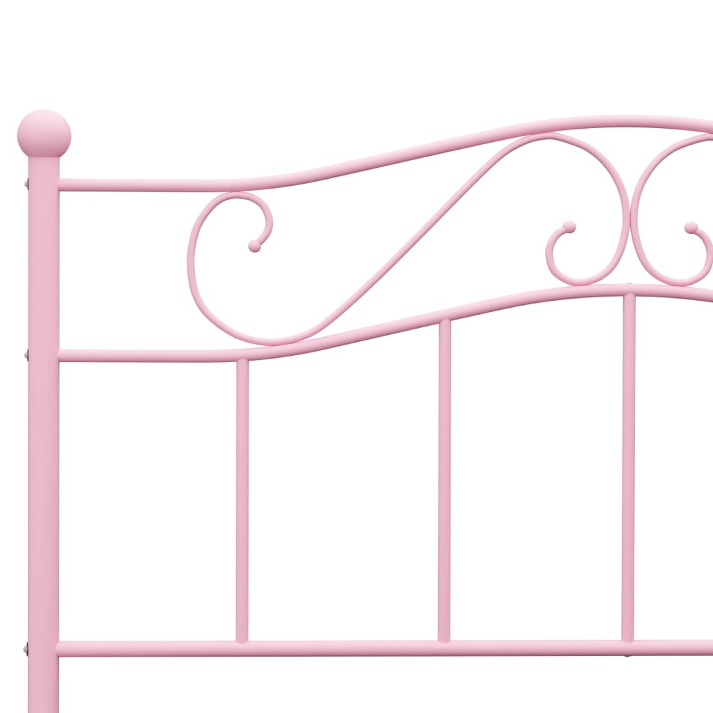 Cadru de pat, roz, 160 x 200 cm, metal - Lando