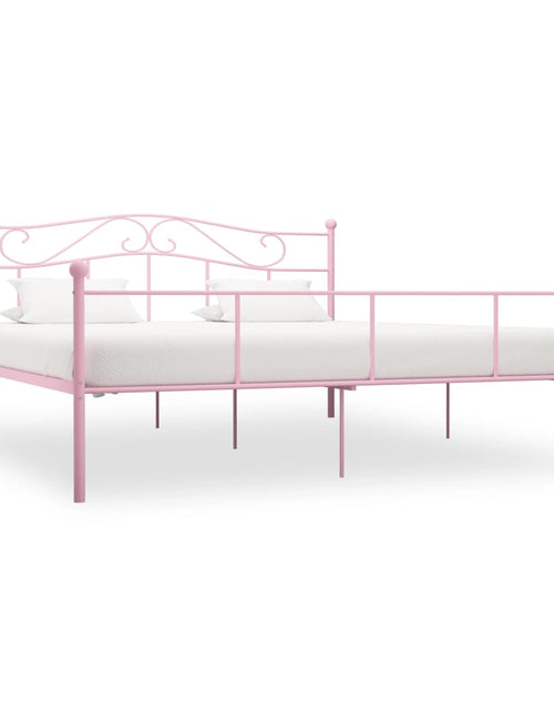Încărcați imaginea în vizualizatorul Galerie, Cadru de pat, roz, 180 x 200 cm, metal - Lando
