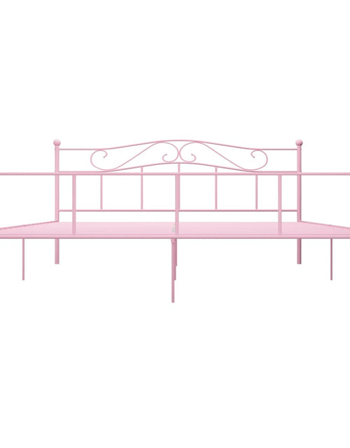 Încărcați imaginea în vizualizatorul Galerie, Cadru de pat, roz, 180 x 200 cm, metal - Lando
