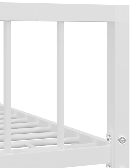 Încărcați imaginea în vizualizatorul Galerie, Cadru de pat, alb, 90 x 200 cm, metal - Lando

