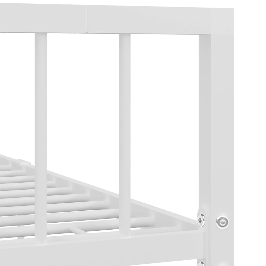 Cadru de pat, alb, 180 x 200 cm, metal - Lando