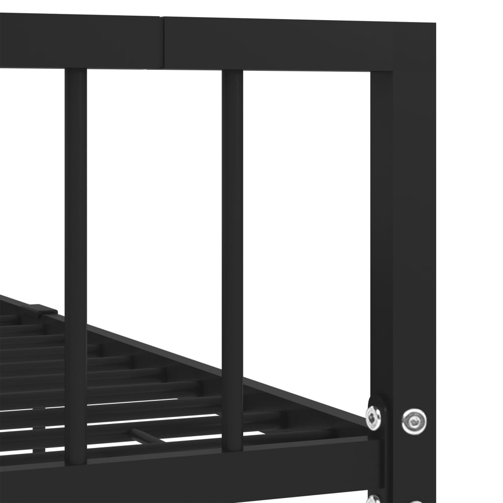 Cadru de pat, negru, 180 x 200 cm, metal - Lando