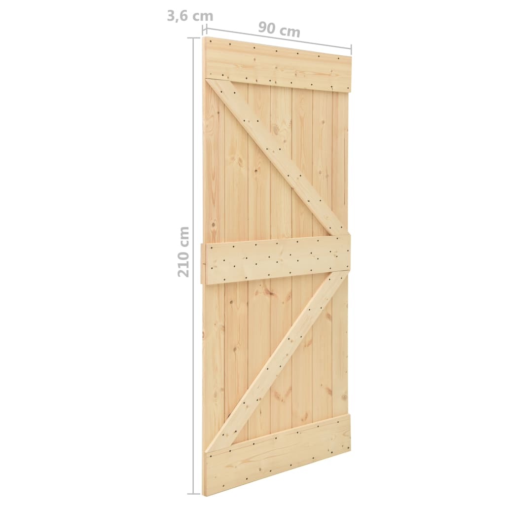 Ușă, 90x210 cm, lemn masiv de pin - Lando