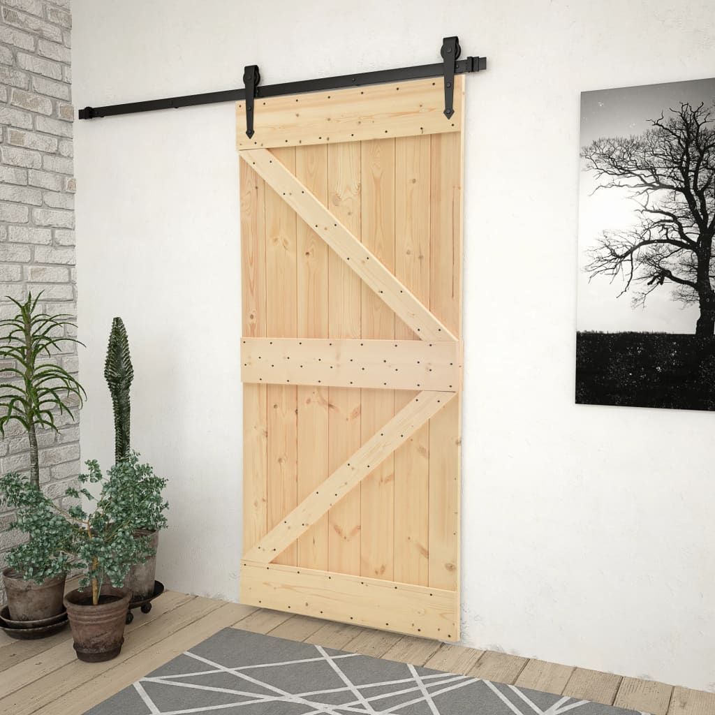 Ușă, 90x210 cm, lemn masiv de pin - Lando