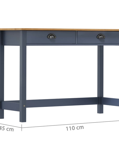 Încărcați imaginea în vizualizatorul Galerie, Masă consolă Hill cu 2 sertare, gri, 110x45x74 cm, lemn pin Lando - Lando
