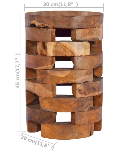 Încărcați imaginea în vizualizatorul Galerie, Noptieră, 30 x 30 x 45 cm, lemn masiv de tec - Lando
