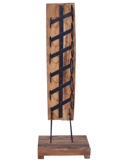 Încărcați imaginea în vizualizatorul Galerie, Suport 6 sticle de vin, 35x35x100 cm, lemn masiv de tec - Lando
