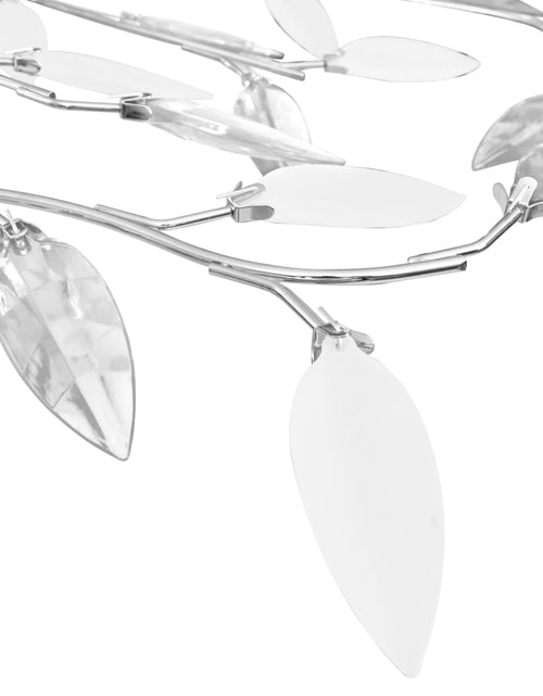 Încărcați imaginea în vizualizatorul Galerie, Lustră cu brațe tip frunze cristal acrilic alb 5 becuri E14 - Lando
